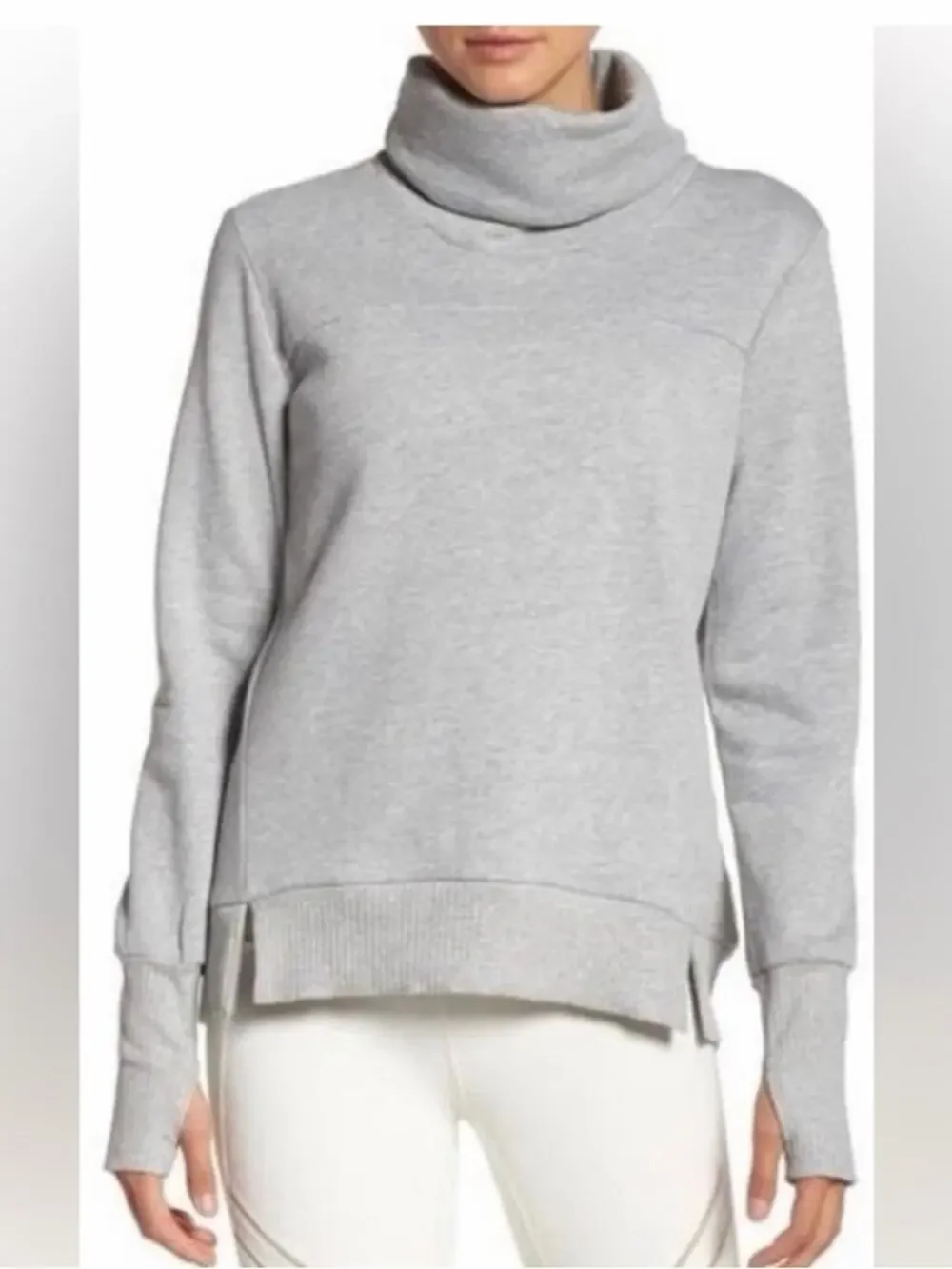 ALO Yoga Heather Gray Funnel neck Pullover sweatshirt size XS